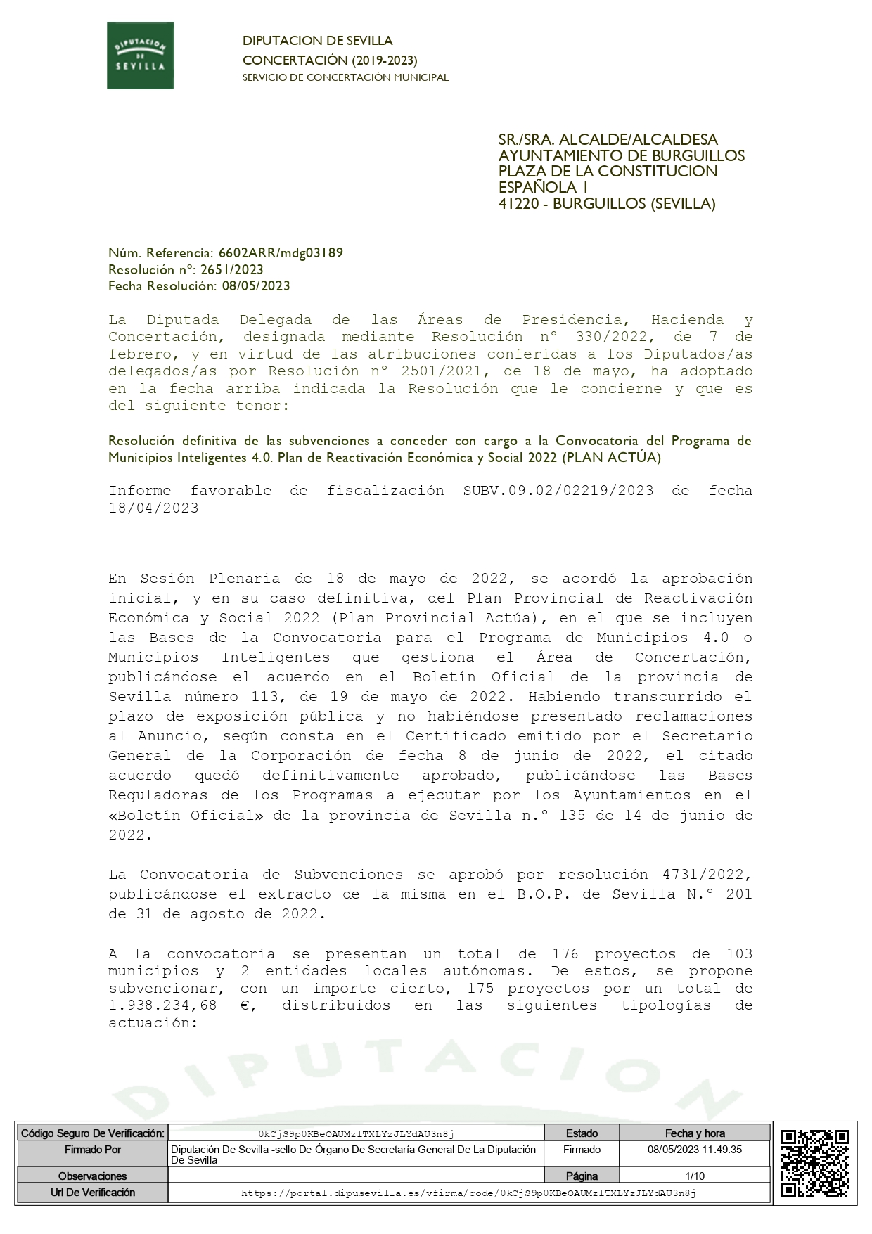 Resolución definitiva de las subvenciones a conceder con cargo a la ...