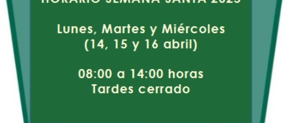 HORARIO SEMANAT SANTA PUNTO LIMPIP